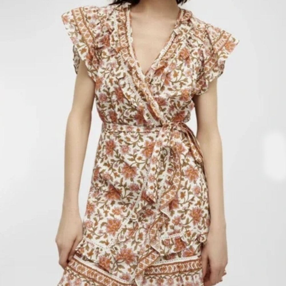 Veronica Beard Pink & Brown Mikhail Dress Size 12